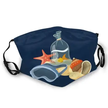 

Goggles And Marine Life Double-sided printed dustproof and windproof mask, can be cleaned and reused,suitable for outdoor sports