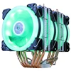 Ventilateur de haute qualité 6 caloducs double tour de refroidissement 9cm, Support RGB refroidisseur de processeur, 3 ventilateurs 3 broches ventilateur LED pour AMD et Intel, ventilateur CPU ► Photo 3/6