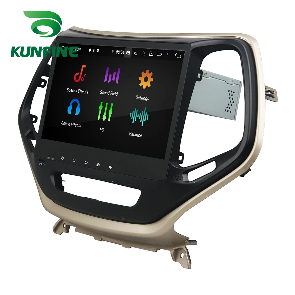 Clearance Android 9.0 Octa Core 4GB RAM 64GB ROM Car DVD GPS Navigation Multimedia Player Car Stereo for Jeep Cherokee 2016 2017 Radio 4