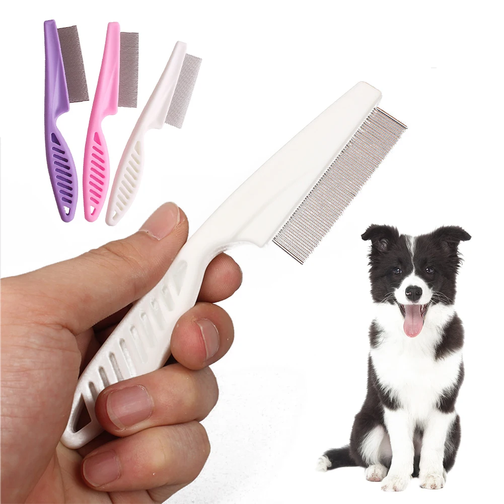 

Protect Flea Comb For Cats Dogs Pet Stainless Steel Comfort Flea Hair Grooming Tools Deworming Brush Short Long Hair Remove