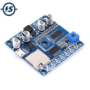

MAV MP3 Amplifier Module Voice Broadcast Module 32Mbit 10W Flash UART Control Support TF Card DC 9V 12V 24V