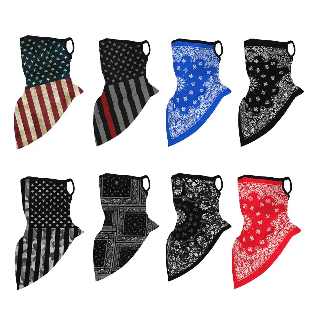 

Women Mens Outdoor Sport Bandana Triangle Scarf Neck Tube Ear Hanging Face Cover