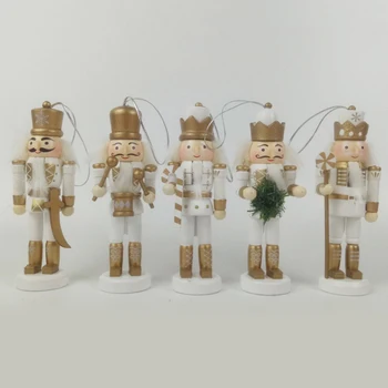 

5 Pcs/Set Christmas Decor Nutcracker Solider Figure Blocks Construction Building Toys For Children Christmas Figure Home Decor