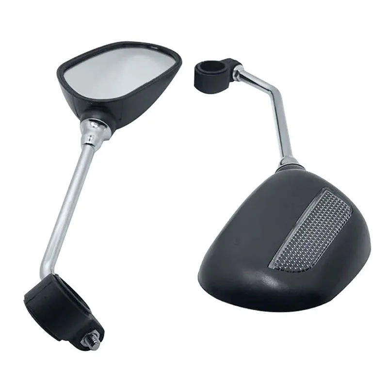 Safe Bike Cycling Wide Range Back Sight Reflector Angle Adjustable Glass Mirror 1 Pair Bicycle Handlebar Rear View Glass Mirror