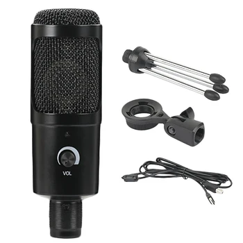 

B.BMIC Metal USB Condenser Micro-phone for Laptop MAC or Windows Cardioid Studio Recording Vocals Voice Over,YouTube,Computer Ga