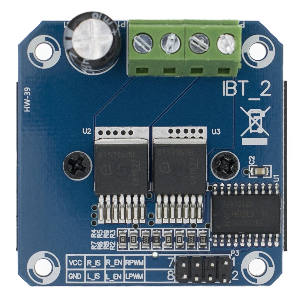 Двойной BTS7960 43A h-мост высокой мощности модуль драйвера/diy умный автомобиль Текущий диагностический для Arduino