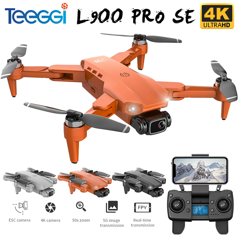 TEEGGI L900 Pro 4K HD Двойная камера с GPS 5G Wi-Fi в режиме реального времени бесщеточный