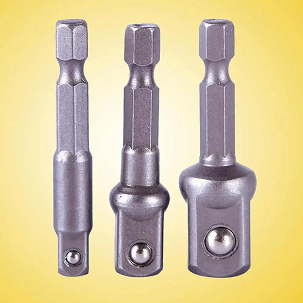 

70% HOT SALES!!! 3 Pcs Socket Adapter Set Hex Shank to 1/4 3/8 1/2 Inch Impact Driver Drill Bits
