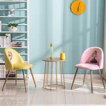 

New Nordic ins net red makeup chair dressing stool nail tea shop chair modern minimalist cafe chair