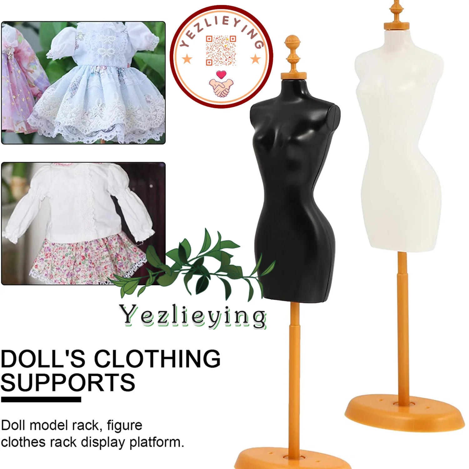 112 Miniature Female Mannequin Torso Dress Form White Clothing Display