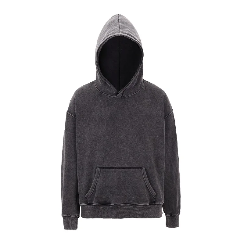 New Oversize Fleece Sweat Plain Sweatshirt Pullover Hoodies Hip Hop Hoody
