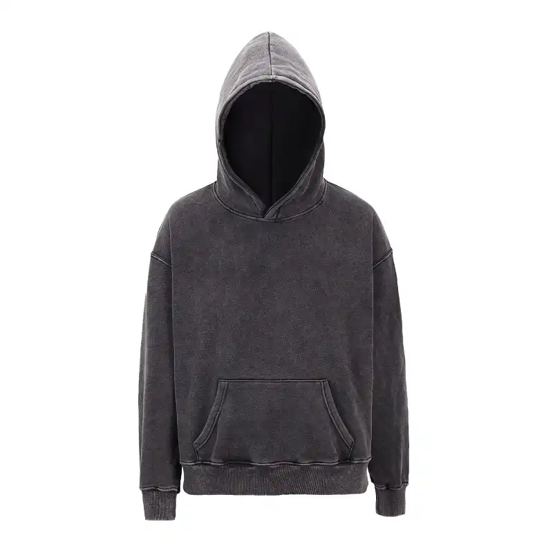 distressed black hoodie