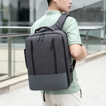 

Men Fashion Simple Bagpack USB Charging Backpacks Large Capacity Backpack School Bags For Teenagers Laptop Backpack Male Mochila