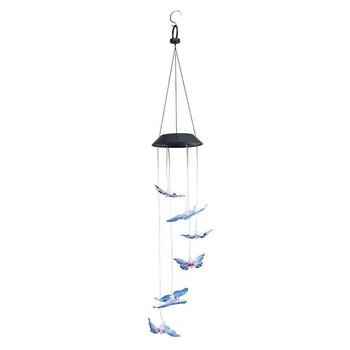 

Color Changing Led Solar Powered Butterfly Wind Chime Light Yard Garden Decor