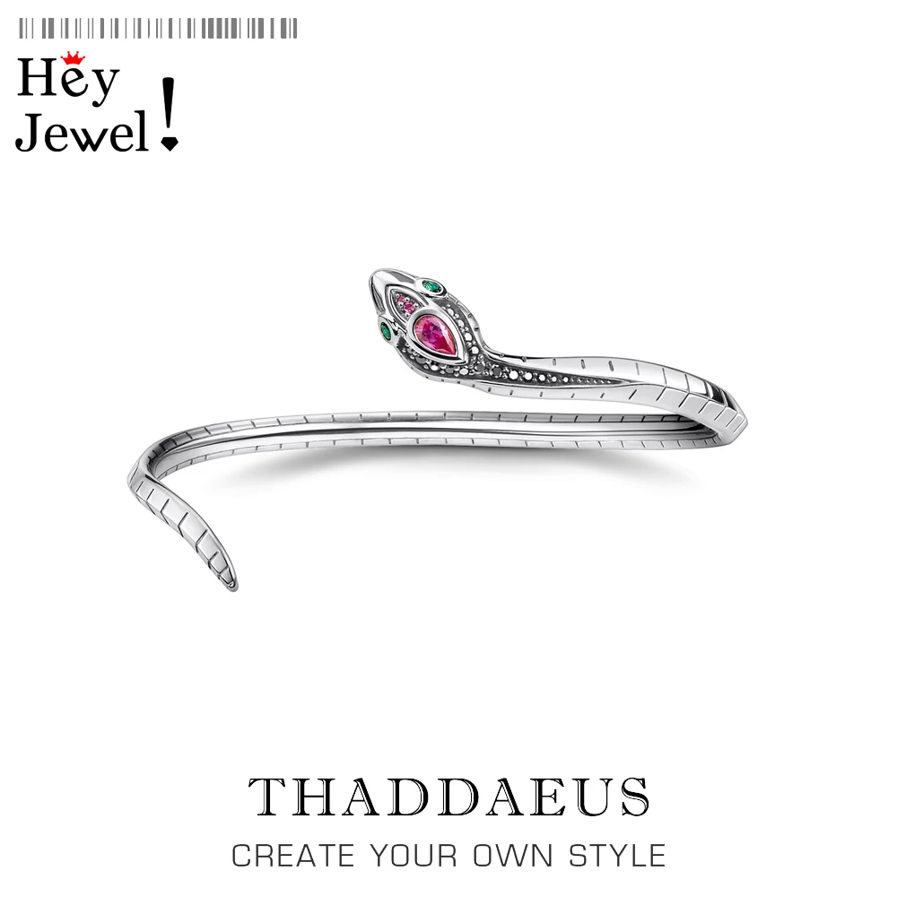 Bangles Snake Europe Style Fine Jewelry For Women,2021 Spring Brand New Bohemia Seduction Gift In Blackened 925 Sterling Silver