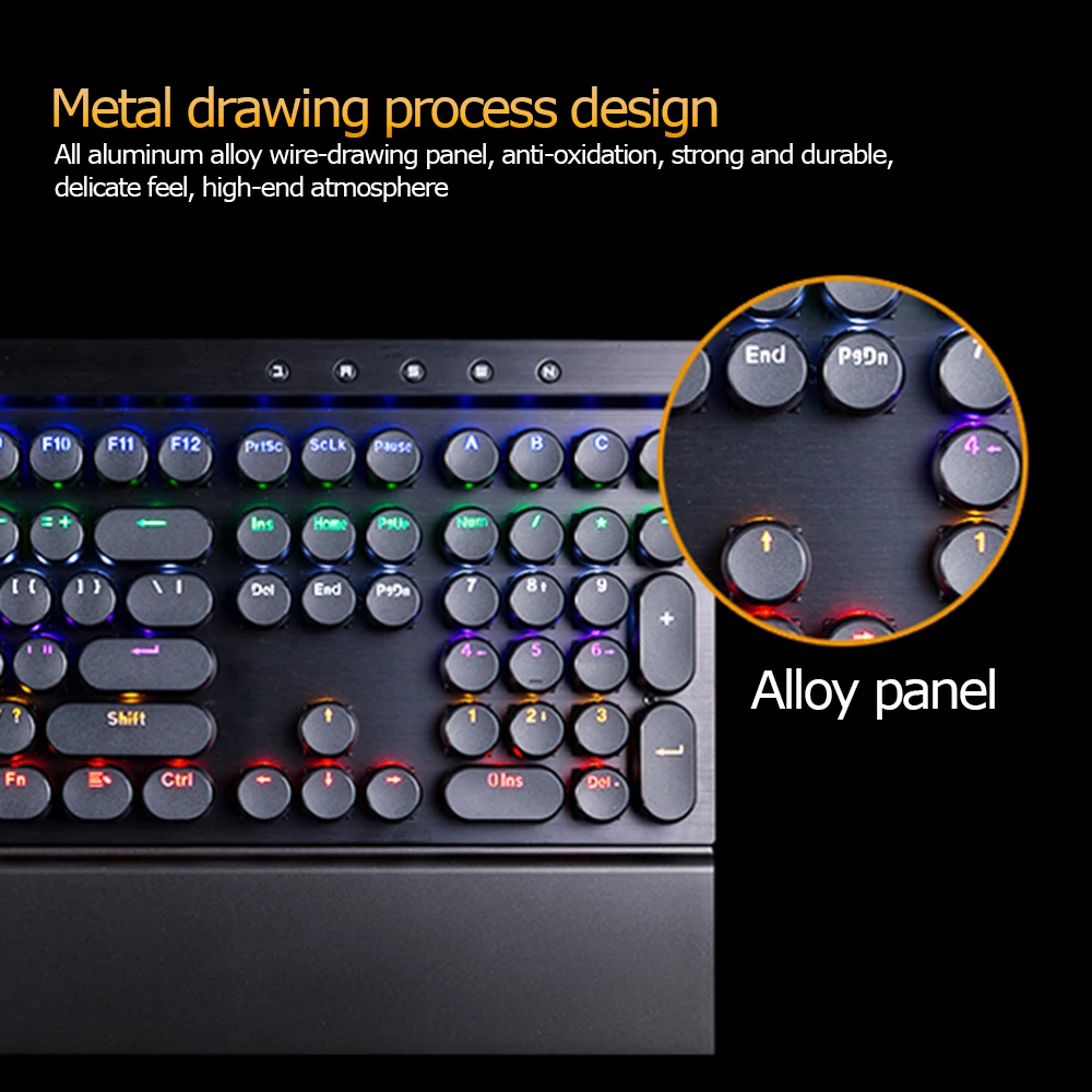 Magic Refiner MK17 Полная Механическая игровая клавиатура водонепроницаемая Эргономика дизайн RGB подсветка светящаяся игровая Проводная клавиатура с USB