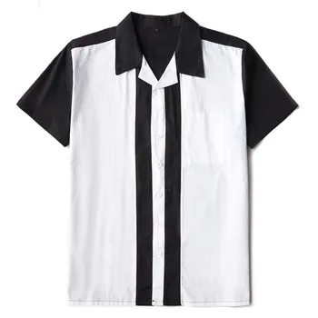 

Punk Streetwear Shirt For Coolest Men New Style Solid Color Shirt Men Casual Short Sleeve Beach Tops Loose Casual Blouse camisas