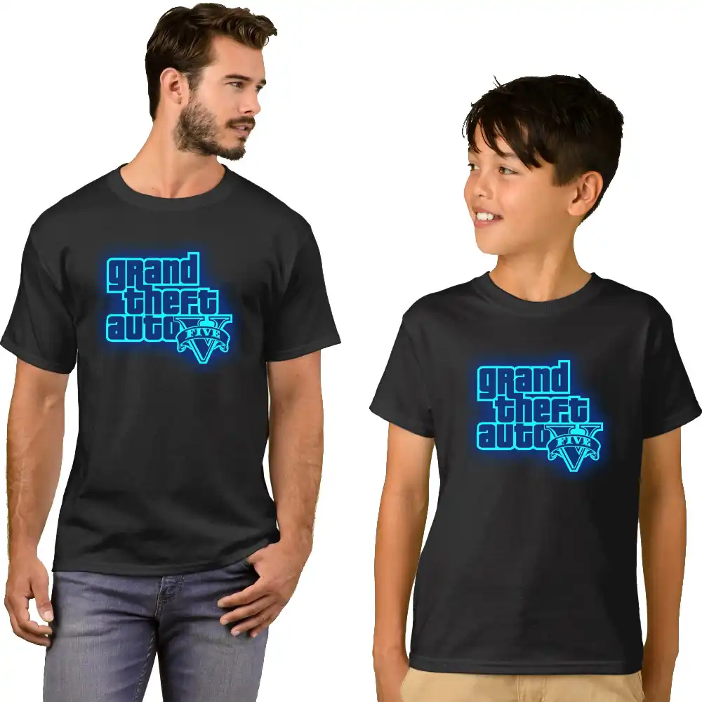 Lytlm Gta 5 Tシャツ男の子面白い発光 Tシャツメンズカジュアルシャツ