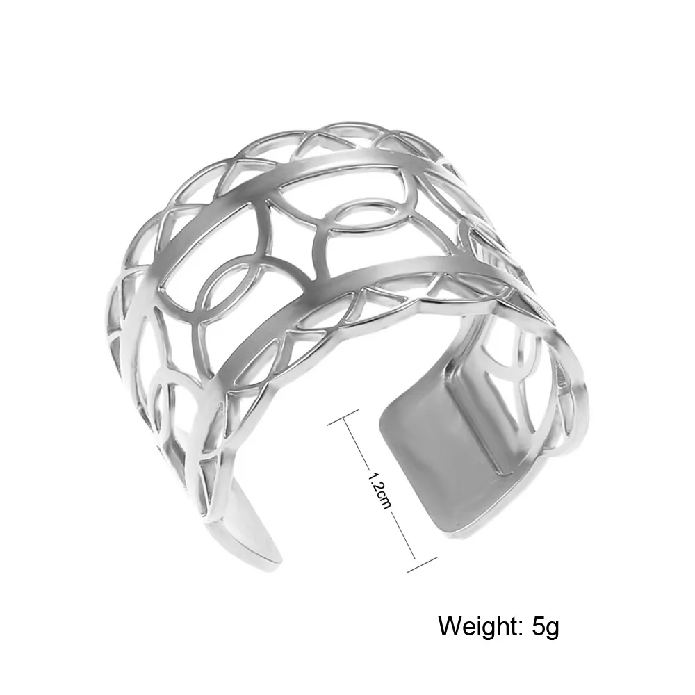 Cremo Bague bijoux femme, кольцо из нержавеющей стали, регулируемое кольцо, модное, открытое, свободный размер, Argent, двустороннее кожаное кольцо, Жоржет