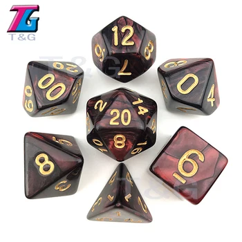 

Dark Red & Black Dice DND Die Toys For Adults Kids Plastic Cubes Special Birthday Gift