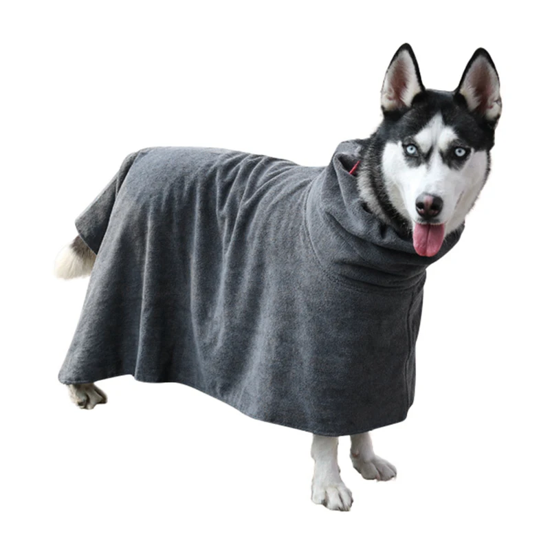 Dog Bathrobe Pet Bath Towel for Small Medium Dogs Super Absorbent Drying Soft Cloak |
