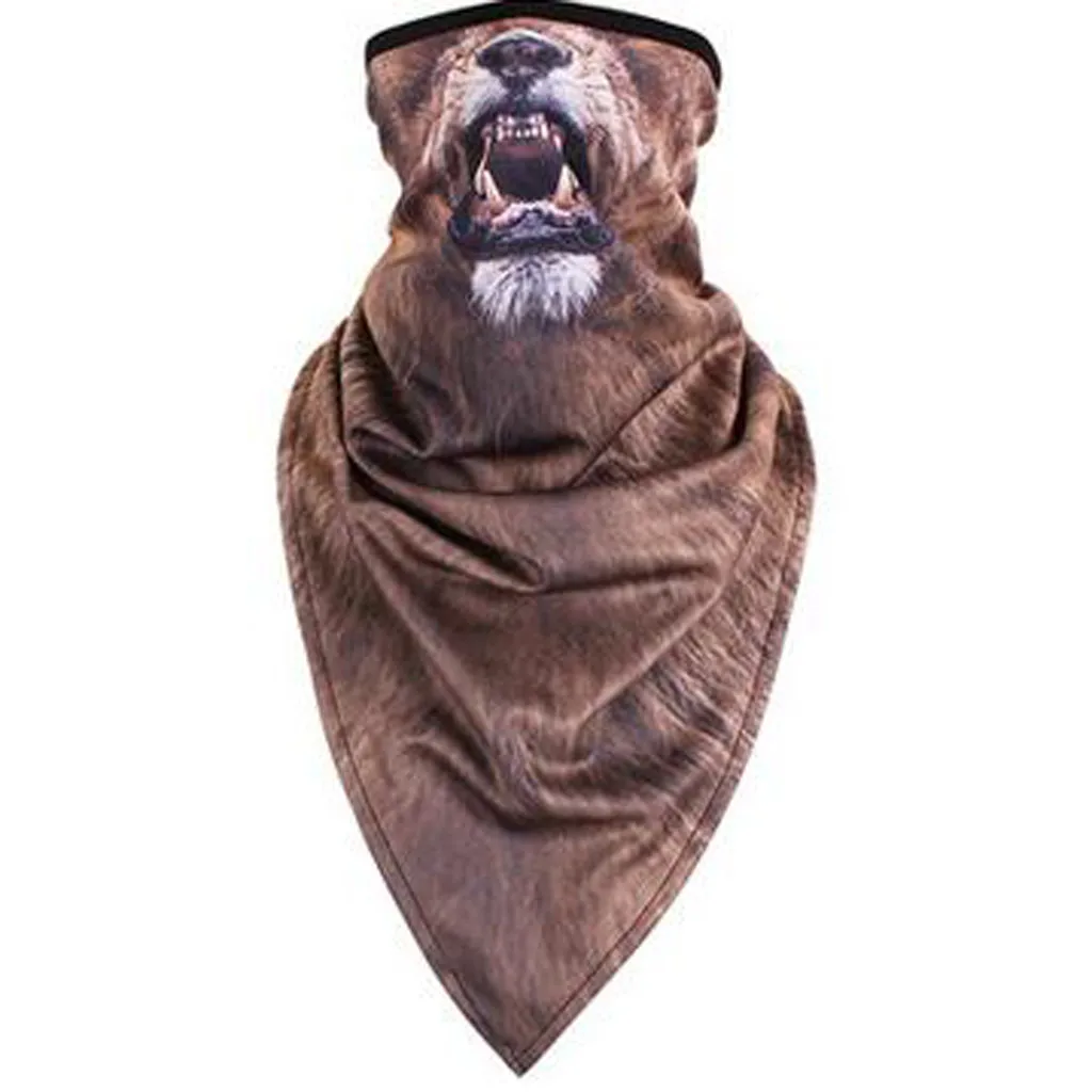 Мужская и женская маска для улицы, 3D, кошка, собака, бандана, половина лица, маска для грелки, для шеи, для защиты лица, для велосипеда, лыжного туризма, велоспорта, Спортивная Балаклава