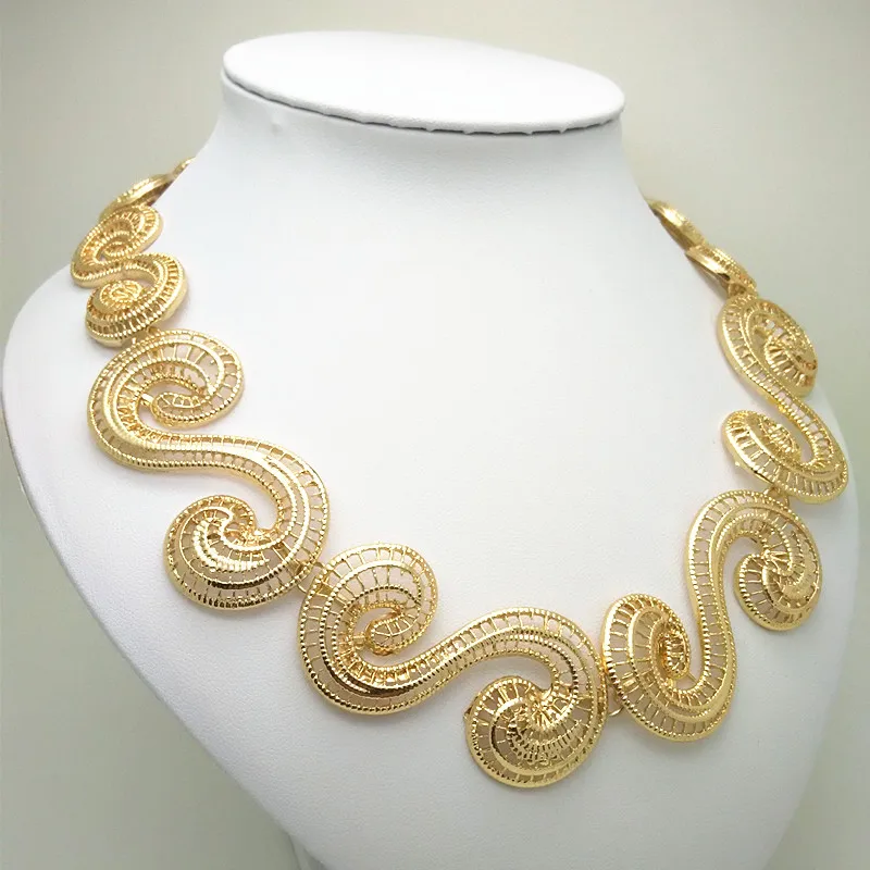Kingdom Ma золотой цвет цинковый сплав набор украшений для женщин Свадебное модное ожерелье браслет наборы Аксессуары для платья