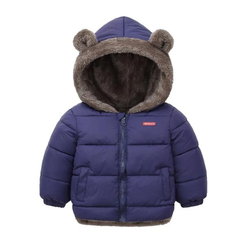 Cashmere Children Coat 2021 New Autumn Winter Thicken Jacket Boys Girls Solid Color Hooded Jacket Kids Parka Outerwear 2-6Yrs fleece lined coat