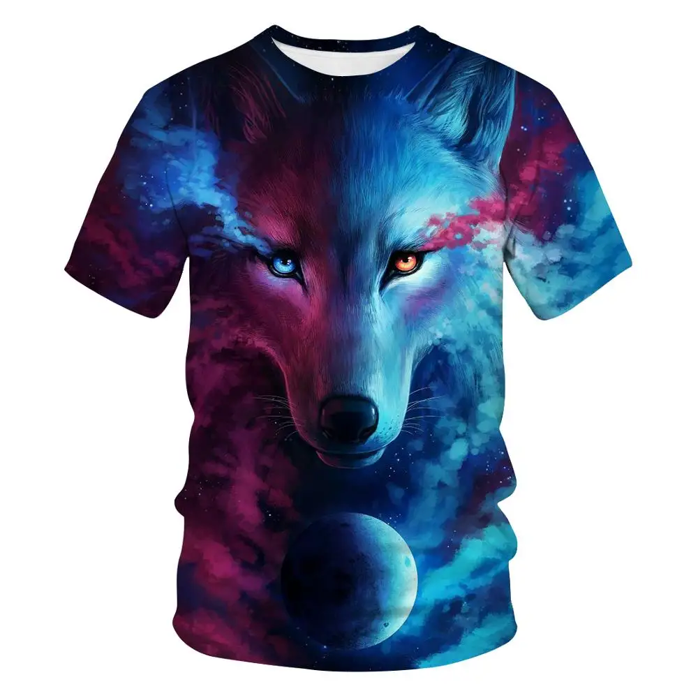 

New fashion T-shirt punk wolfhead N rose T-shirt men's T-shirt black heavy metal T-shirt 3D gun rose T-shirt printed hip hop T-s