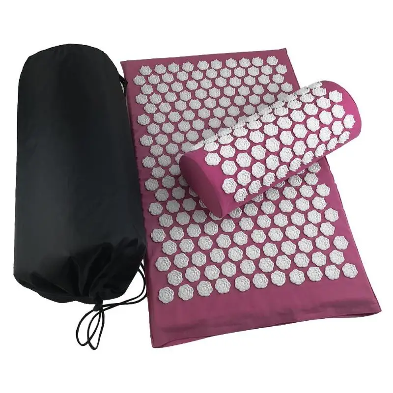 Массажные подушки Lotus акупрессурный мат, подушка для йоги, коврики для снятия боли в спине, шип, коврик для головы, шеи, ног, антистрессовый игольчатый массажер