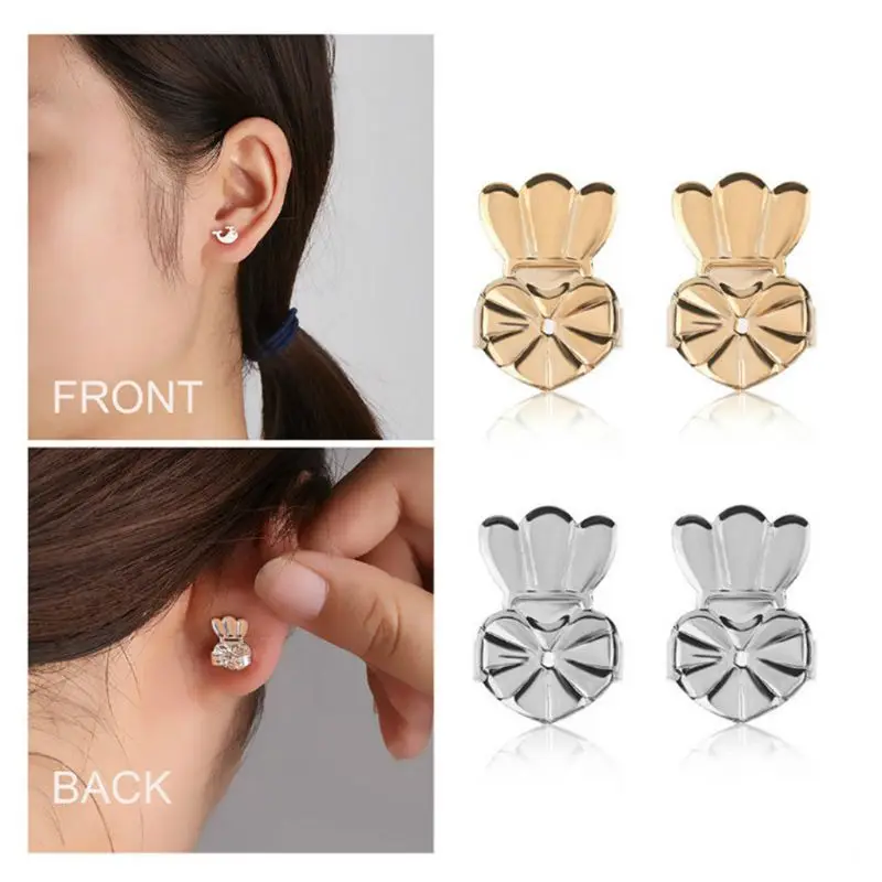 3 Pairs Droopy Lifter Earring Backs Flat Earring Backs for Jewelry Decor  Earring