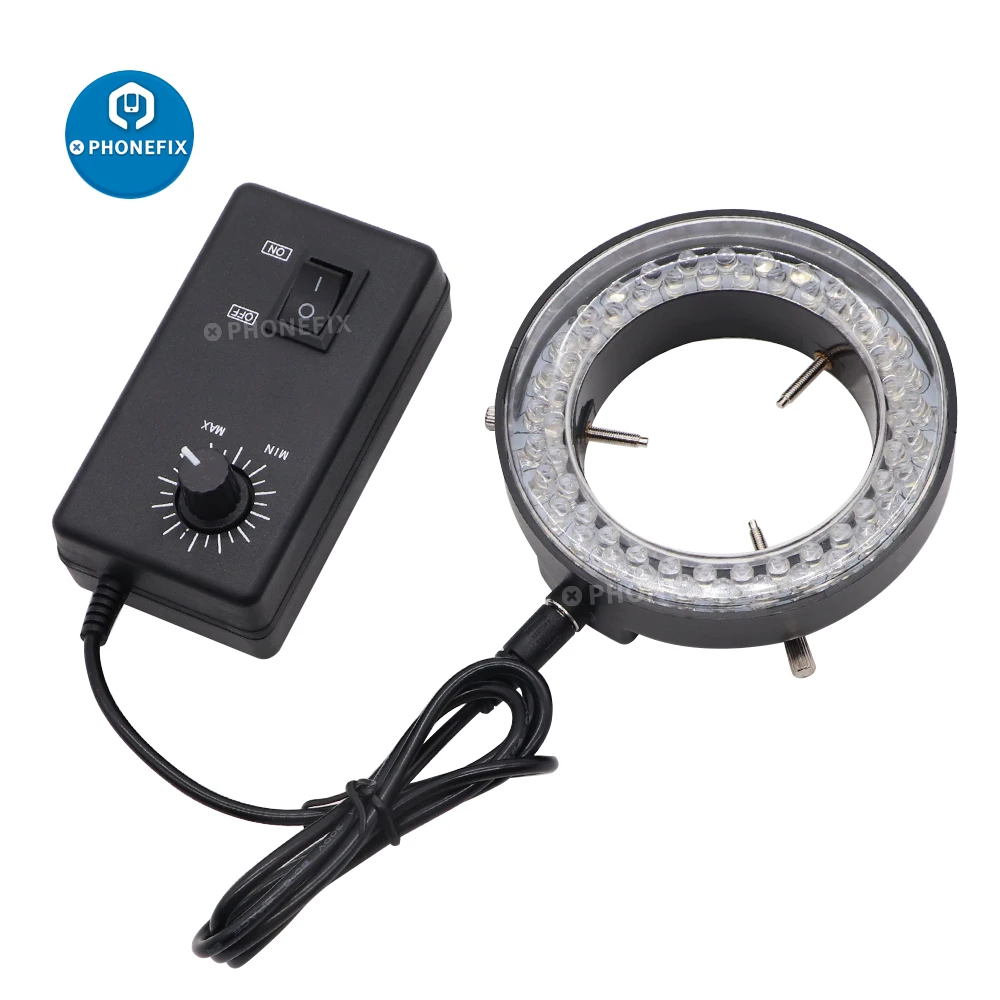 144 60 LED Ring Light Adjustable 0-100% Illuminator Lamp for STEREO ZOOM Microscope Circle Light Microscope Camera Light Parts 3