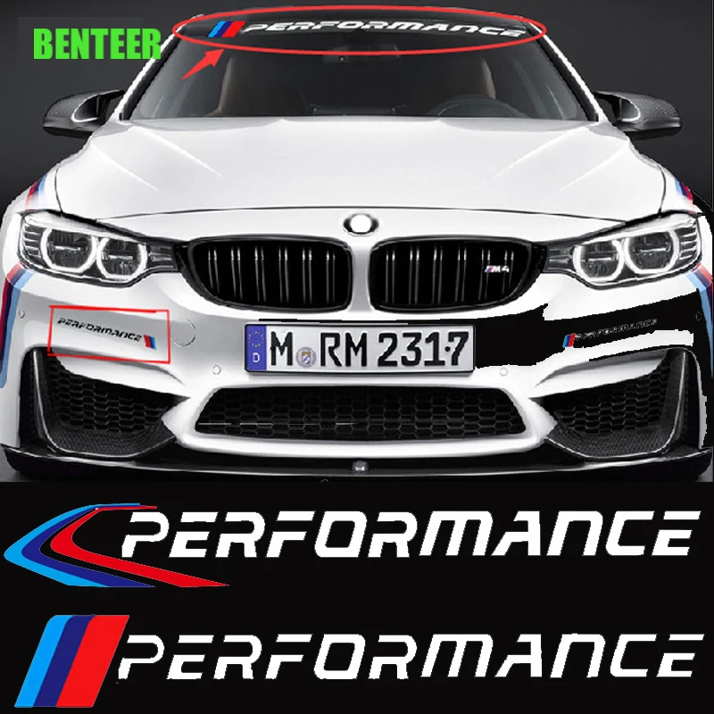 Мощность для мотоспорта, автомобилей ветровое стекло стикер для BMW E90 E60 F30 F10 320 328 330 520 E36 E70