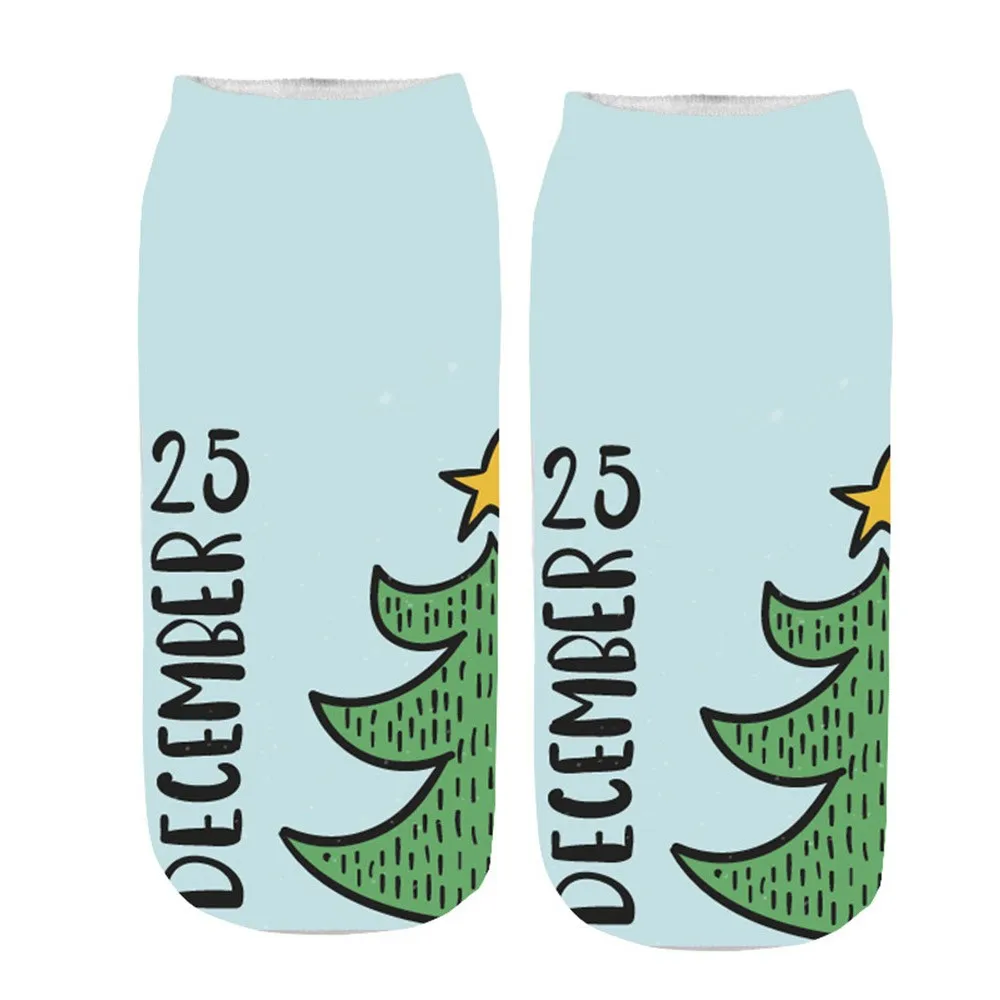 Женские повседневные рождественские носки женские зимние носки теплые носки женские рождественские носки с 3D рисунком снеговика T809
