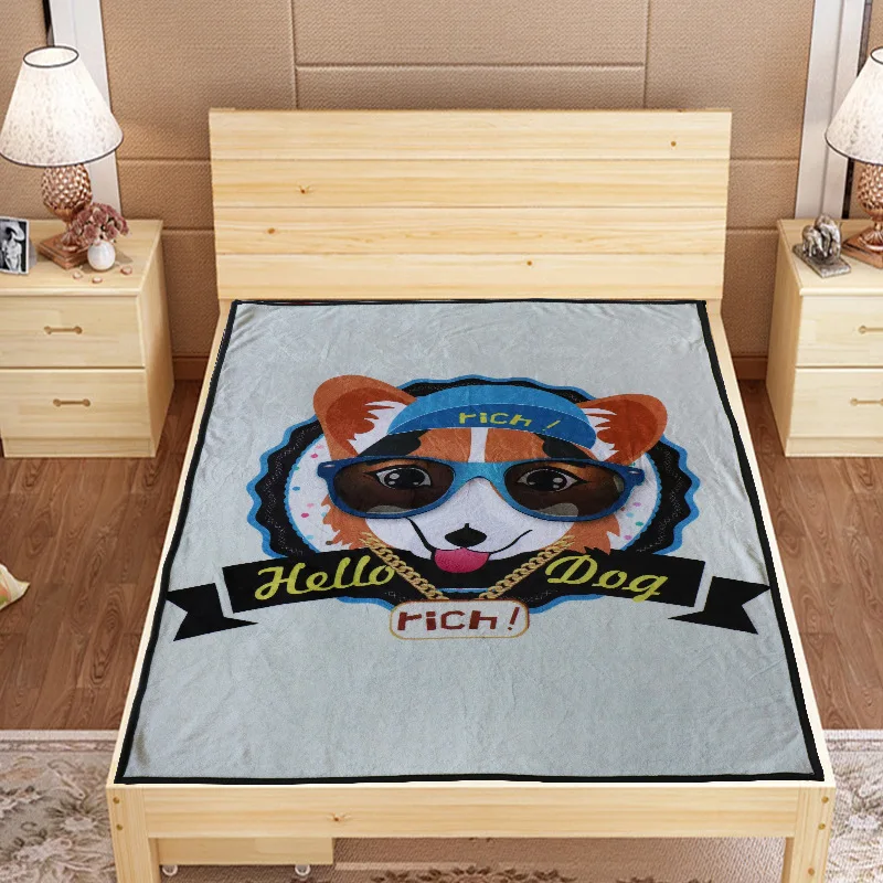 

New Style Flannel Blanket Cartoon Printed Casual Blanket Manufacturers Currently Available Supply Support Customization
