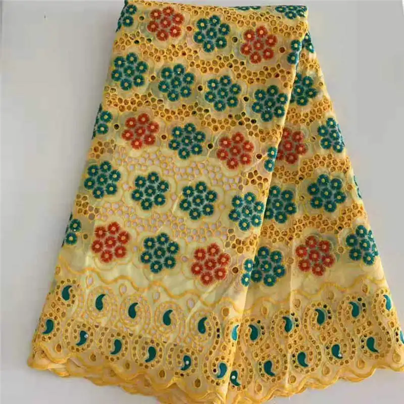 AF! Лучшие продажи нигерийские перфорированные хлопчатобумажные кружевные ткани высокого качества африканские кружевные ткани кружевной хлопковый материал! J91015