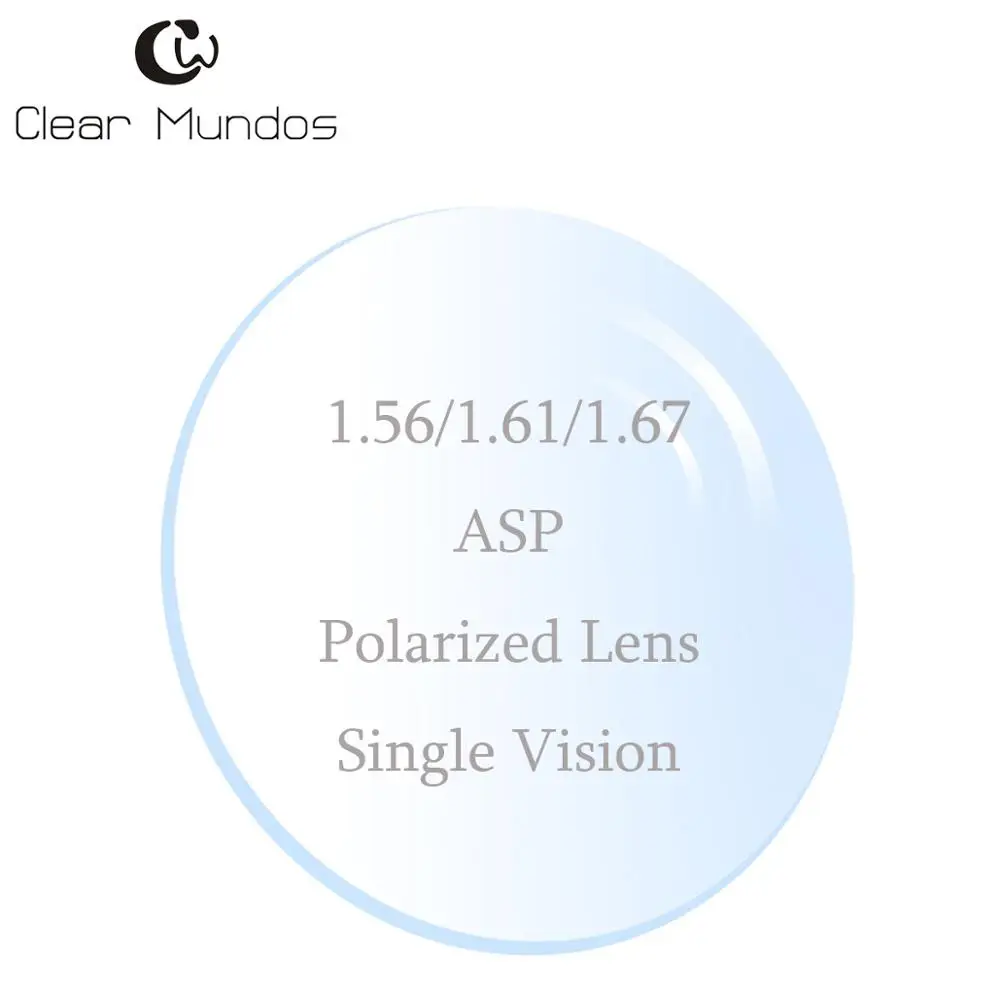 Прозрачный MUNDOS Асферические рецепта поляризованные линзы 1,50/1,56/1,61/1,67(ASP:-0,00~-6,00 цилиндр:-0,00~-2,00) линзы для близорукости