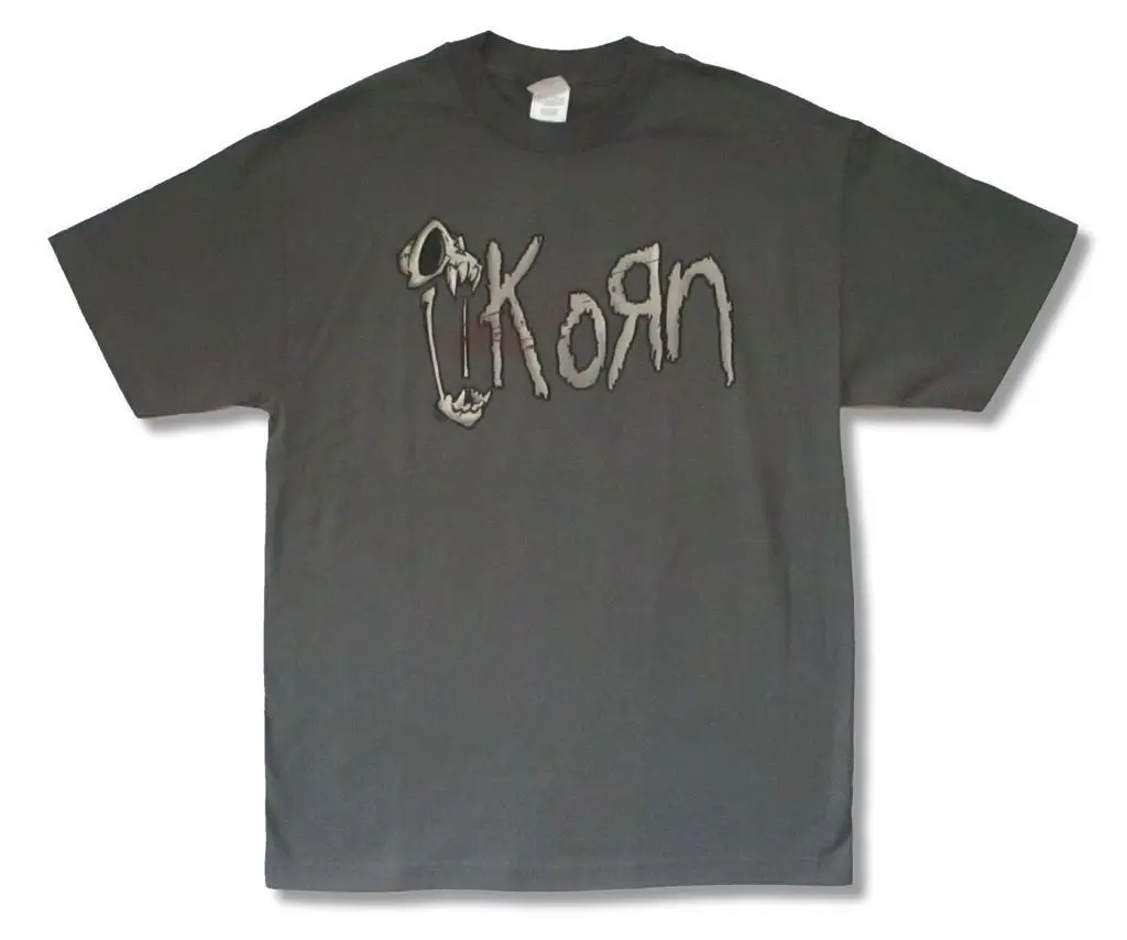 Korn Squindo череп логотип серая футболка официальный для взрослых