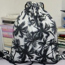 Новая мода рюкзак 3D печать путешествия Softback мужская женская сумка на шнурках «Харадзюку» мужские холщовые рюкзаки на шнурках