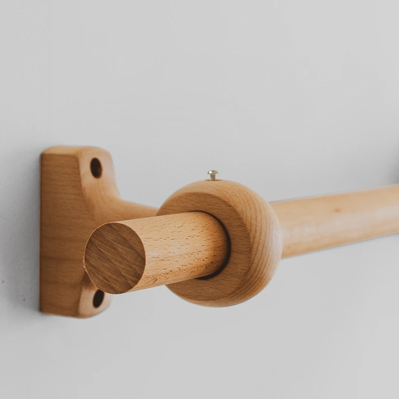 wooden curtain rods