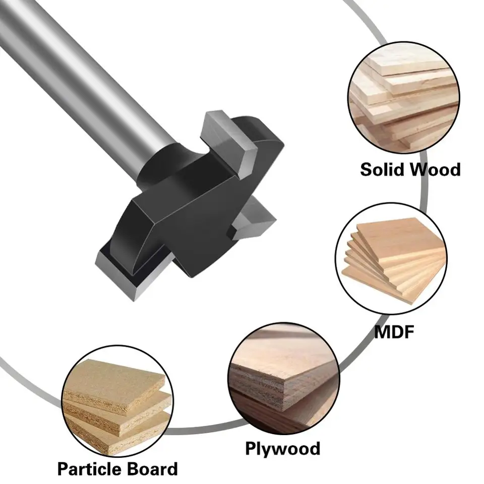 Fresa Per Legno A 3 Ali BINSTAK: La Pialla Magica Per Appiattire Tavole E Piallacci (diametro 25 Mm)