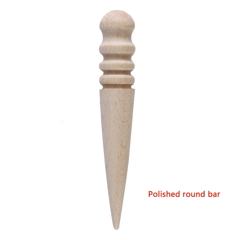 Leather Craft Tools Multi-Size Wood Slicker Leather Solid Wood Round Burnishing Edge for Polished Edge Leather Craft Working Tool