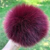 DIY Natural  Fur Pom Pom 100% Fox Hairball Hat Ball Pom Pom Handmade Really Large Hair Ball for bag Wholesale Hat pompom 5