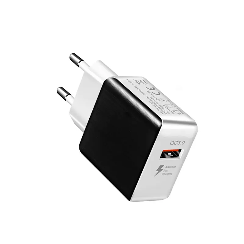KEZUSIY Quick Charge 3,0 18 Вт Qualcomm QC 3,0 быстрое зарядное устройство USB портативное зарядное устройство для мобильного телефона iPhone samsung Xiaomi - Тип штекера: black