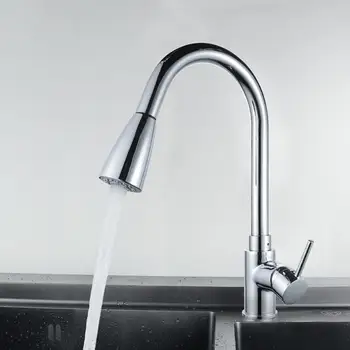 

Pipe Fittings Copper Home Kitchen Bathroom Sink Pull-out Style Flexible Faucet Bubbler Tap Copper Plumbing Home Improvement