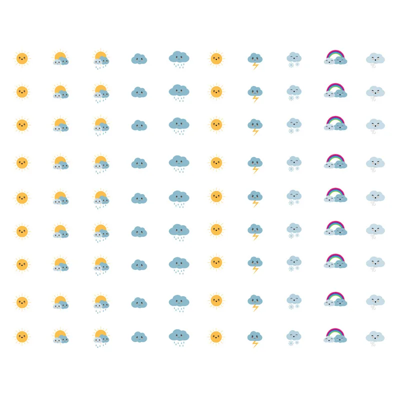 1 шт. Kawaii погода солнце облако DIY украшения Скрапбукинг блокнот канцелярские наклейки s Precut Art бумажный планировщик дневник стикер - Цвет: PK071