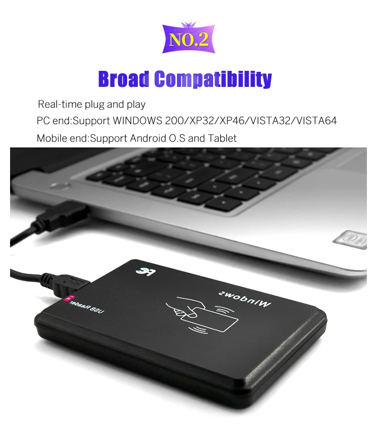 5 RFID 125KHz Reader USB port Proximity Sensor Smart 13.56MHz IC Contactless Card Reader no drive issuing device USB for Access Control