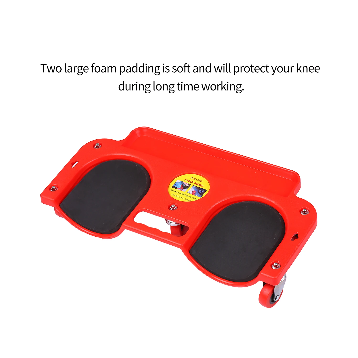 

Hot Flooring Knee Silicone Pads with 5 Wheels Rolling Knee Rolling Knee Pads with Tool Tray and Holder