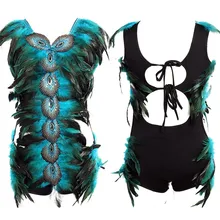 Перьевые эполеты крылья Готический Rave перо платье BurningMan боди жгут белье зеленый бандаж Подвязки Пояс искусство одежда