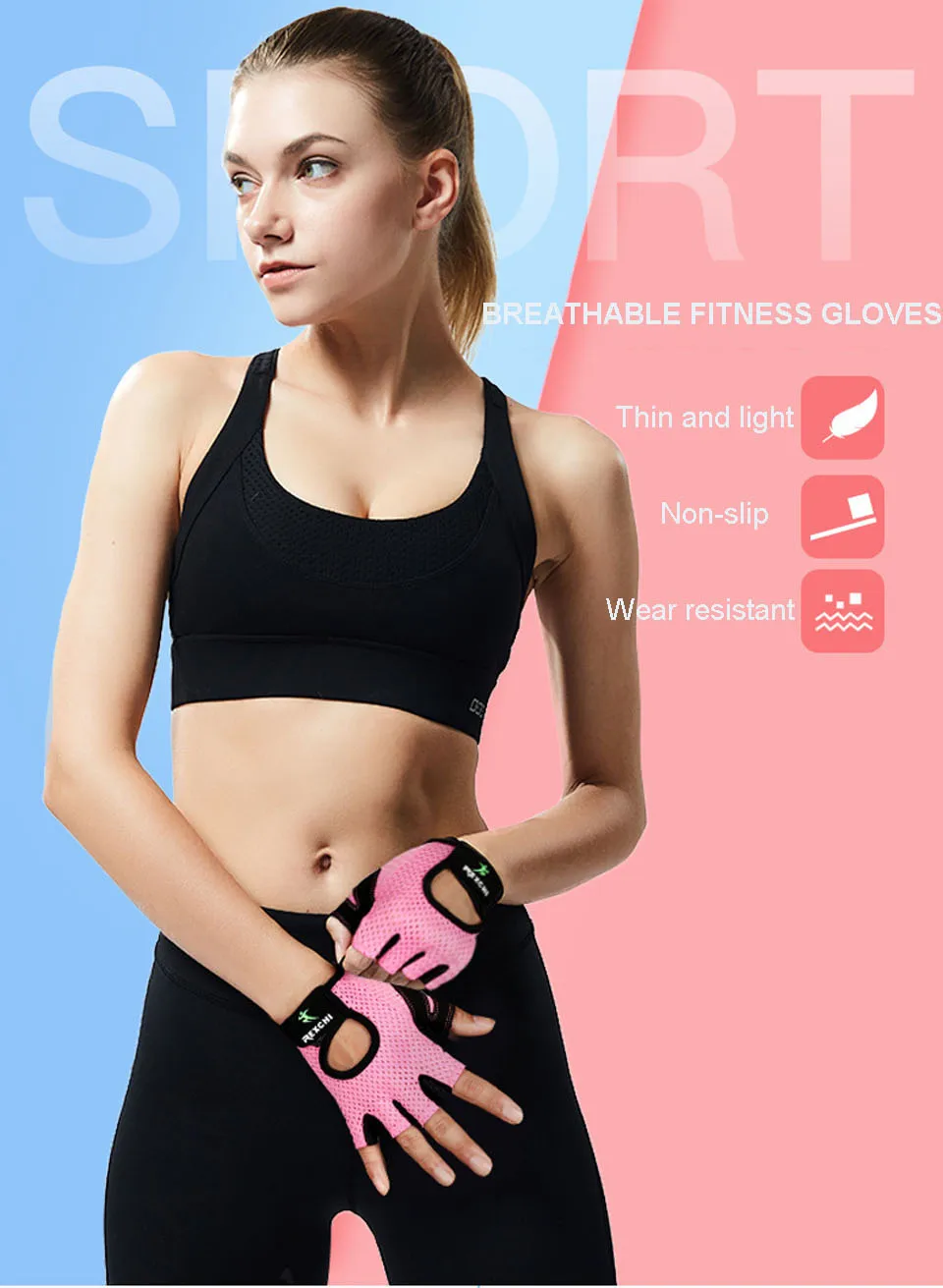Спортивная Тяжелая атлетика для занятий йогой для мужчин/wo мужские фитнес-перчатки бодибилдинг, тренировка, дышащие Нескользящие перчатки с половинным пальцем